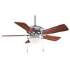 44-Inch Ceiling Fan with Five Blades and Light Kit  - F563-SP-BS/DW