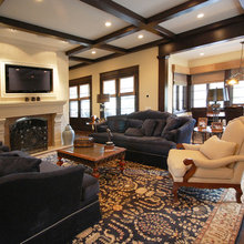 fireplace between Family room and Living room