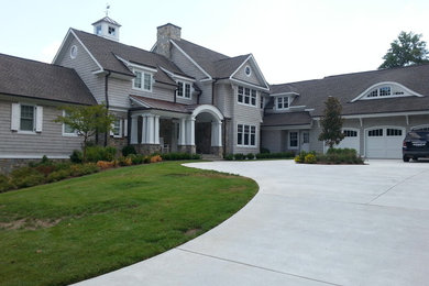Example of a trendy home design design in Raleigh