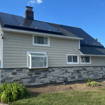 Levittown Siding - Monterey Sand Shakes | Alpha Windows & Siding