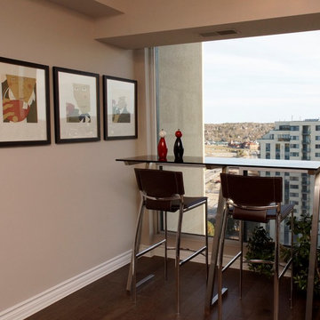 Glass & Steel Contemporary Breakfast Bar