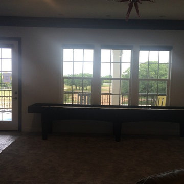 Custom Lake house Shades - Upstairs game bedroom