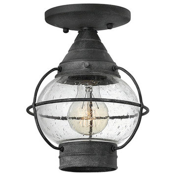 Hinkley Cape Cod 9" Extra Small Outdoor Convertible Light Fixture, Aged Zinc