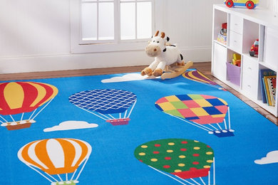 Example of a minimalist kids' room design in Atlanta