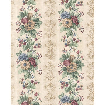 Modern Non-Woven Wallpaper For Accent Wall - Floral Wallpaper HB24181, Roll