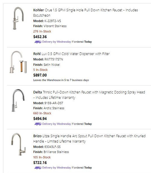 Help with choosing kitchen faucet Kohler, Rohl, Delta, Brizo