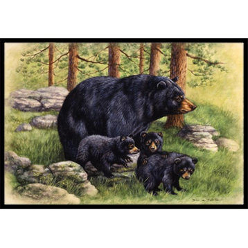 Carolines Treasures BDBA0114JMAT Black Bears by Daphne Baxter Indoor or Outdoor
