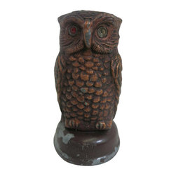 Copper Tone Owl Sculptural Timer - Decorative Accents