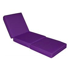 Large Cube Sofa Bed Upholstered, Soft Fabric, Purple