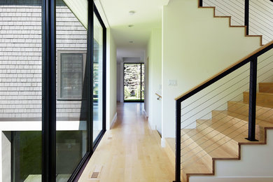 Inspiration for a contemporary hallway in Minneapolis.
