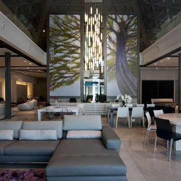 MODERN LIGHTING FOR FOYER, MODERN OVERSIZED LIGHTING, WHITE CANDLES by GALILEE L