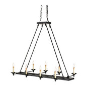 Houndslow 8-Light Chandeliers, Satin Black