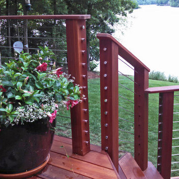 Lake Gaston, NC: Ipe Railing System with Cable & Fittings