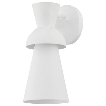 Florence 1 Light Wall Sconce Gesso White Frame White Shade