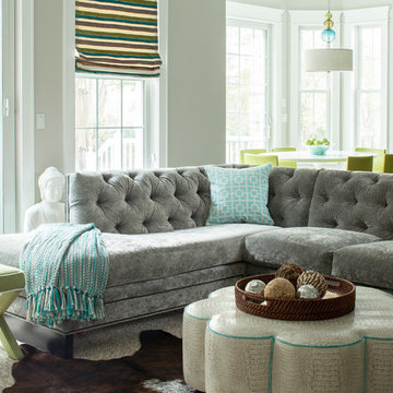 House of Accent Colors: Family Room, Playroom and Kitchen