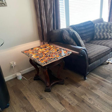 Black Agate Countertop Slab Backlit Tables