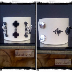 PlanetDwell Leather Cuffs - Artwork