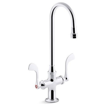 Kohler Triton Bowe 0.5 GPM Monoblock Gooseneck Bathroom Faucet, Polished Chrome