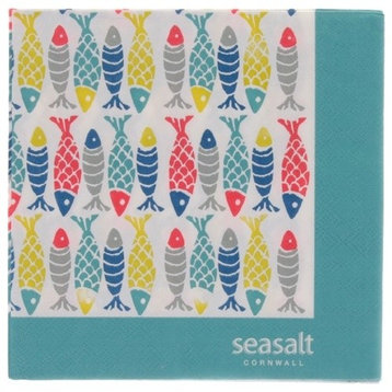 Seasalt Schooling Fish Paper Napkins, 20 Pack
