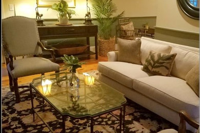 Inspiration for a tropical living room remodel in Charleston