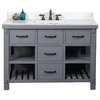 48" Rustic Solid Fir Single Vanity, Blue Gray Driftwood, Wk8248-Bg+ap Top