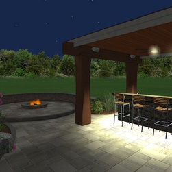Patio - Pavilion - Fire Pit - Bar - Landscape Package - Landscaping Stones And Pavers