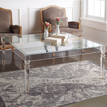 Modern Clear Lucite & Acrylic Coffee Tables