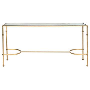 Cici Console Gold/ Tempered Glass Top