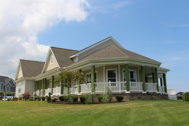 Inspiration for a craftsman two-story exterior home remodel in DC Metro