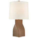 Visual Comfort & Co. - Claribel Large Table Lamp in Canyon Brown with Linen Shade - Bulbs Included: No