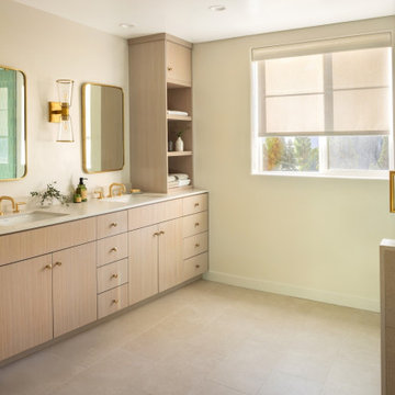 Contemporary Bathroom with Custom Millwork