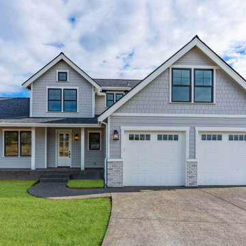 Siding Installation - James Hardie Shakes and Lap Siding in Light Mist