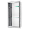 Dawn FNIBN3614 Stainless Steel Finish Shower Niche with Two Glass Shelves