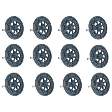 Set of 12 Dark Blue Cast Iron Cabinet Hardware Knobs Compass Rose Drawer Pulls