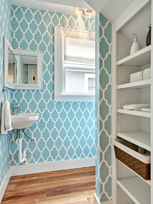 Bathroom Wallpaper Design Ideas & Remodel Pictures | Houzz
