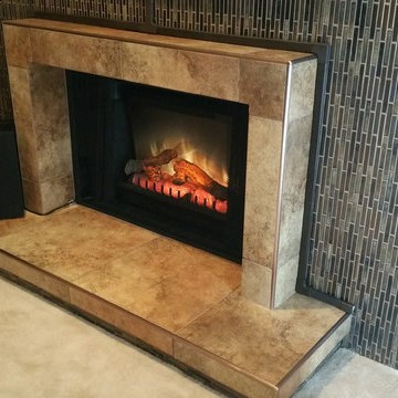 Fireplace Makeover Using Schluter Metal Trim