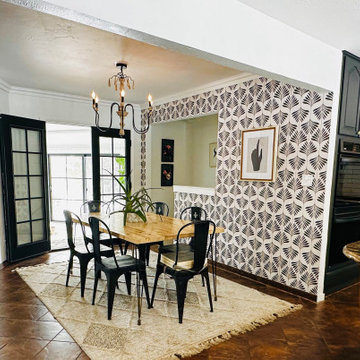 Palm Design Peel And Stick Wallpaper Make Over