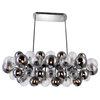 Pallocino 27 Light Island/Pool Table Chandelier With Chrome Finish