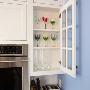 White custom cabinets