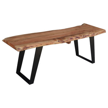 Timbergirl solid wood live edge Bench, 60"
