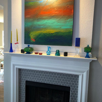 Art on Fireplace Mantel