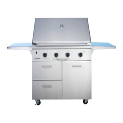 Dacor Epicure 36" Outdoor Grill Cart, Stainless Steel with Chrome Trim | OBC36 - Outdoor Grills