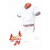 Original Art of the MLB 1974 St. Louis Cardinals Uniform