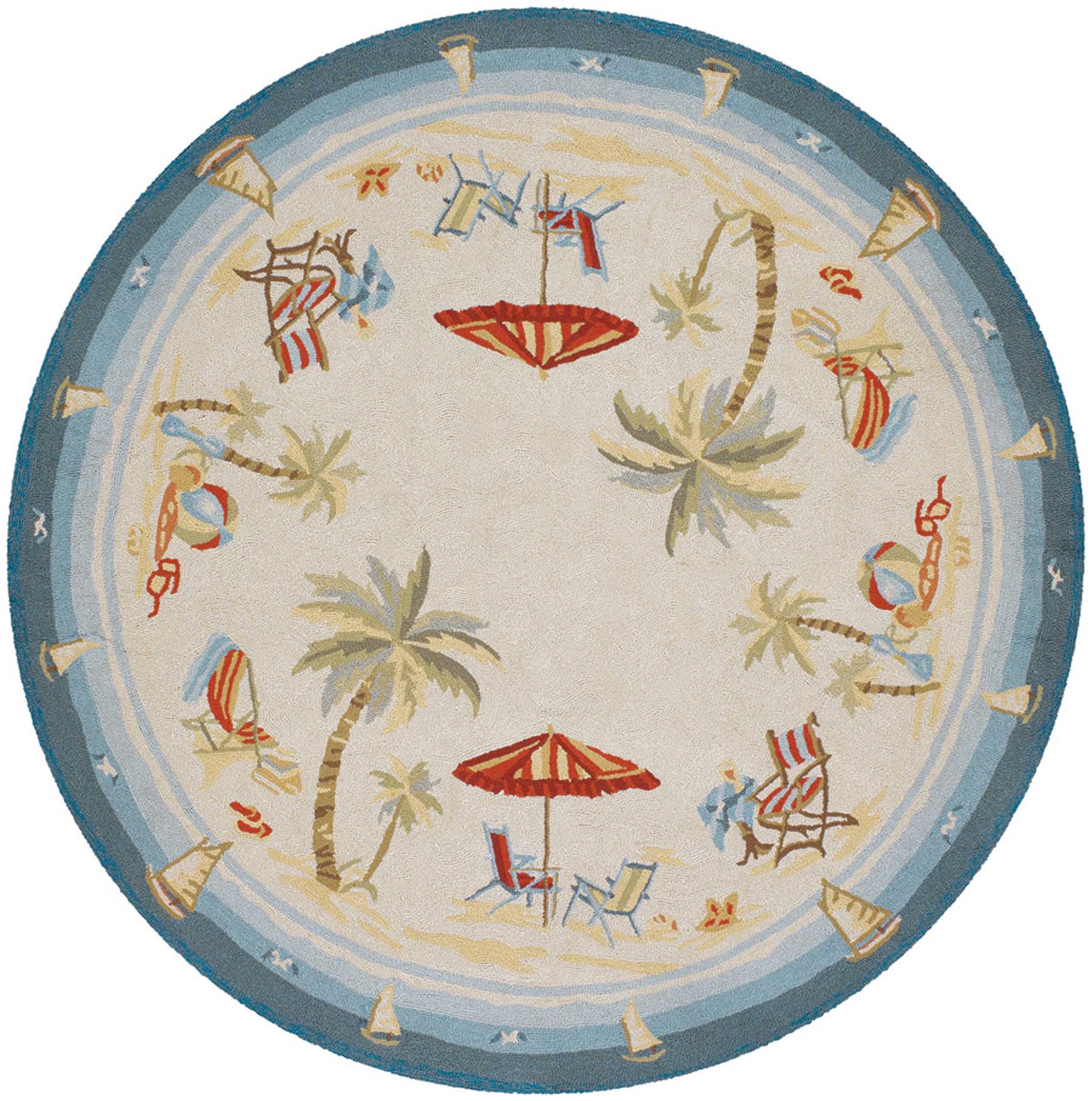 Couristan Outdoor Escape Pacific Heights Indoor/Outdoor Area Rug, 7'10 ...