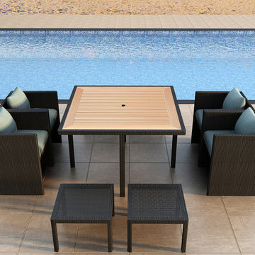 9 Piece Arbor Cube Outdoor Dining Set