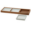 Modular Serving Platter in Teak with 3 Dishes