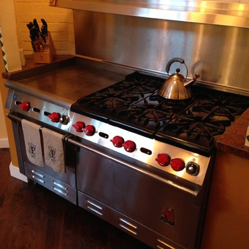 30 years old WOLF gas range restoration and repair in Beverly Hills, CA