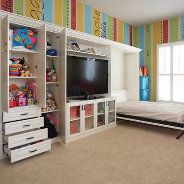 Gorgeous Murphy Bed & Storage Options for Child's Bedroom