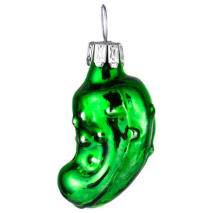 Glistening Pickle Glass Blown Ornaments for Christmas Tree Old World Christmas Ornaments 28093