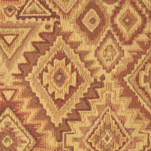 Drapery Upholstery Fabric Cotton Slub Southwestern Tribal Feather Design 